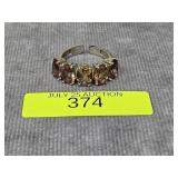 STERLING SILVER ~4CT MORGANITE RING, SZ-8