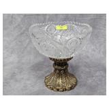 9' CUT GLASS COMPOTE