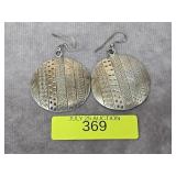 PAIR OF 2' STERLING SILVER HOOK EARRINGS