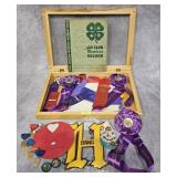 DISPLAY OF VINTAGE 4H, BROWNIE & GIRL SCOUT ITEMS