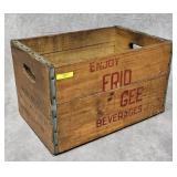 VINTAGE FRID-GEE BEVERAGES WOODEN BOX