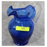 7' COBALT GLASS PITCHER