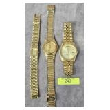 3- ELGIN & BULOVA QUARTZ WATCHES