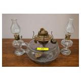 3- THUMB HOLE & MINIATURE OIL LAMPS