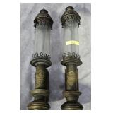 PAIR OF 13' 'WELLS FARGO' BRASS COACH LANTERNS