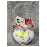 8' FENTON GLASS 100TH ANNI. BASKET