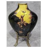 16' PORCELAIN INDIAN MOTIF VASE
