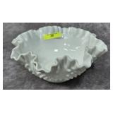 8' FENTON MILK GLASS HOBNAIL BOWL