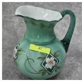 7' FENTON GLASS 75TH ANNI. PITCHER