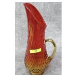 12' KANAWHA GLASS AMBERINA PITCHER