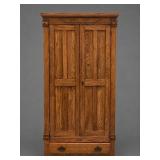 ANTIQUE OAK 2-DOOR WARDROBE