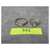 2- STERLING SILVER GEMSTONE RINGS