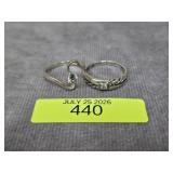 2- STERLING SILVER CZ RINGS, SZ-8