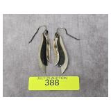 PAIR OF 2' STERLING SILVER EARRINGS