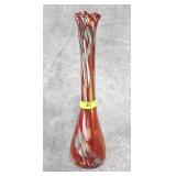 11' ART GLASS BUD VASE
