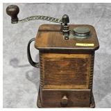 VINTAGE OAK COFFEE GRINDER