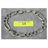 9' STERLING SILVER FIGARO BRACELET