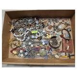TRAY LOT ASST. VINTAGE COSTUME JEWELRY