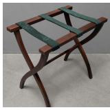MAHOGANY FOLDING LUGGAGE STAND