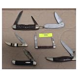 6- ASST. CAMILLUS, STAG, AND OTHER POCKET KNIVES