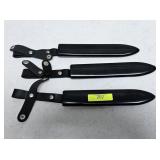 3- GERMAN STYLE YOUTH KNIFE SCABBARDS