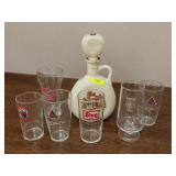 LOT OF ASST. BEER MUGS, AND LIQUOR DECANTER