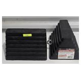 HAULMASTER RUBBER WHEEL CHOCKS W/ EYE BOLTS