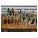 LARGE LOT OF ASST. DRINK, MEDICINE & OTHER BOTTLES
