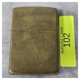 ZIPPO SOLID BRASS CIGARETTE LIGHTER