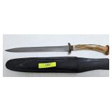 11.5' CUSTOM STAG HANDLE KNIFE W/ SHEATH