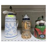 3- CERAMIC & PORCELAIN GERMAN STEINS