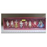 8- PC. DISNEY SNOW WHITE GLASS ORNAMENT SET