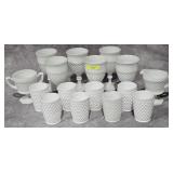 16' PIECES WESTMORLAND MILK GLASS