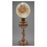 ANTIQUE CHERUB BANQUET LAMP