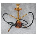17' GLASS & BRASS HOOKAH PIPE