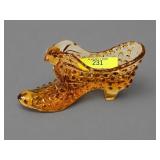6' FENTON GLASS HOBNAIL CAT SLIPPER