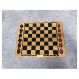 14.5' X 11.5' WOODEN CHECKERBOARD SET