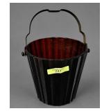 VINTAGE ANCHOR HOCKING RUBY ICE BUCKET