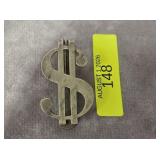 2' STERLING SILVER DOLLAR SIGN MONEY CLIP
