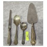 4- PCS. OF ASST. STERLING SILVER SPOONS & KNIVES