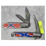 2- REBEL FLAG KNIVES