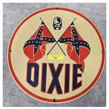 11' PORCELAIN DIXIE GASOLINE SIGN