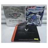 3- HARLEY DAVIDSON COFFEE TABLE BOOKS