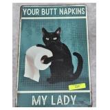 8' X 12' METAL CAT SIGN