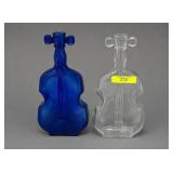 PAIR OF VINTAGE 8' GLASS VIOLIN BOTTLES
