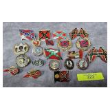LOT OF ASST. CONFEDERATE & CSA PINS