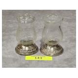 SET OF 2.5' WEIGHTED STERLING ETCHED SHAKERS