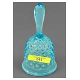 5.5' FENTON GLASS AQUA HOBNAIL BELL
