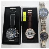 CURREN, DEUS SKELETON, & OTHER MEN'S WATCHES