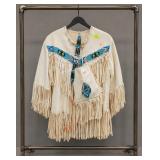 NATIVE AMERICAN BEADED LEATHER SHIRT W/ EXTRAS